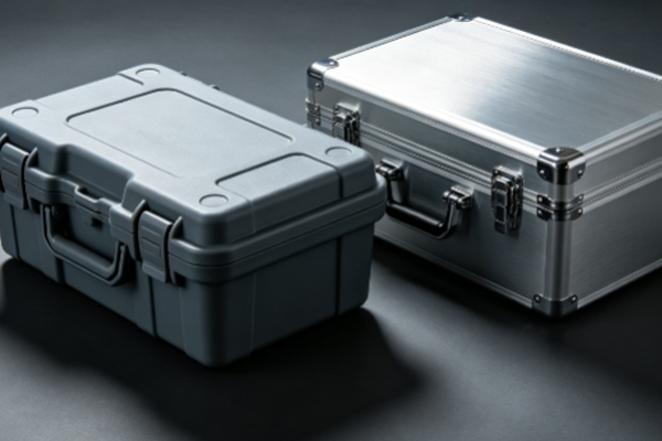 Scene images of plastic toolboxes and metal toolboxes