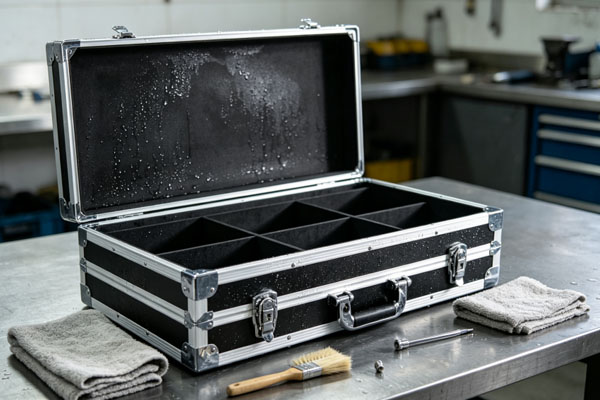 How Should an Aluminum Tool Box Be Handled After Water Gets Inside?