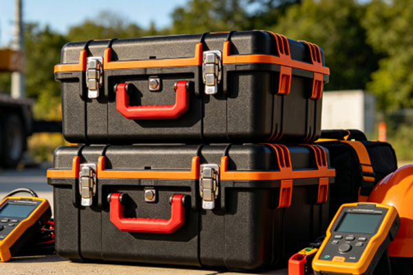 What Is the Purpose of the Latch Design in Stackable Toolboxes?